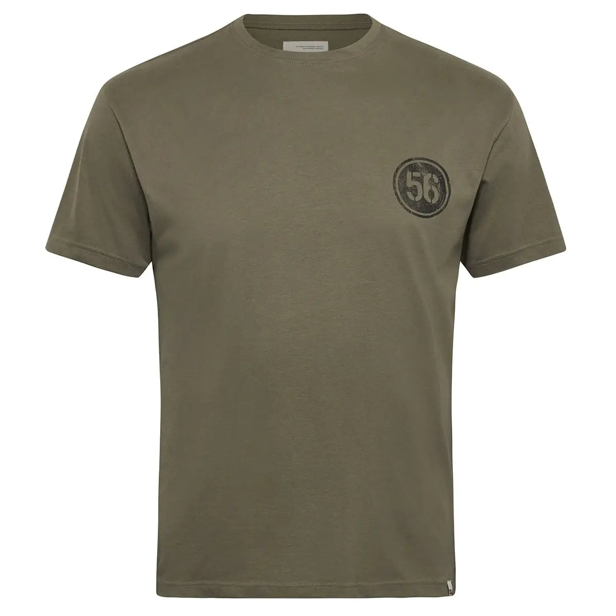 Duży męski t-shirt z napisami na plecach North 56°4 43319-0659 khaki
