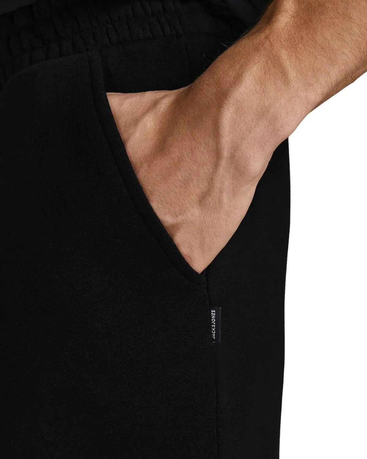 Duże męskie krótkie spodenki dresowe Jack &amp; Jones 12294286 czarne