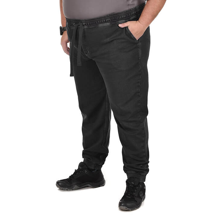 Duże spodnie jeansowe Joggery Viking czarne