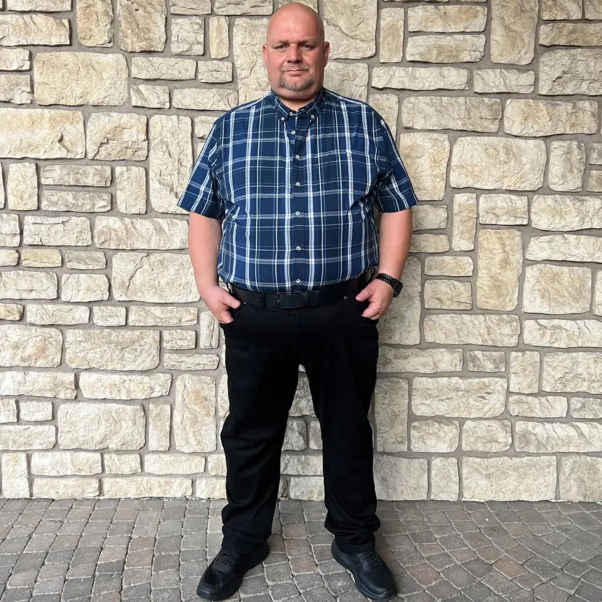 Duże męskie spodnie jeansy Duke D555 Claude czarne