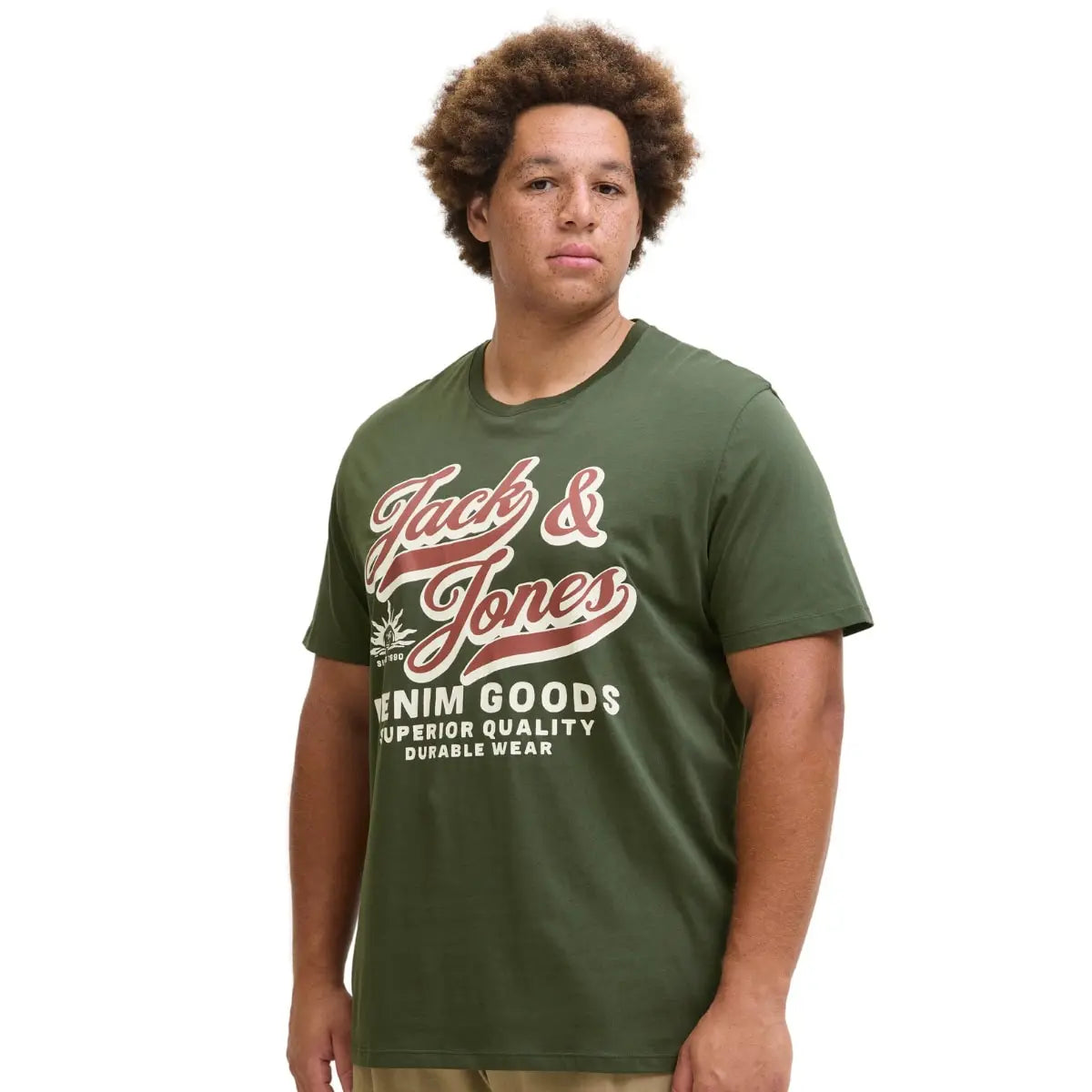 Duże męskie t-shirty z nadrukiem koszulki z krótkim rękawem 3 sztuki Jack &amp; Jones 12287820 multi
