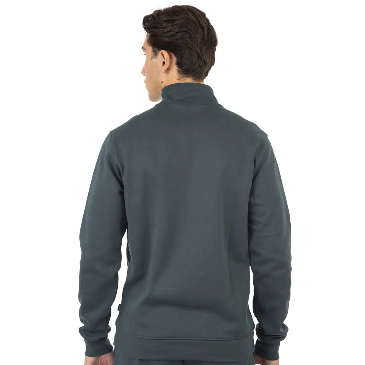 Duża męska bluza na krótki zamek ze stójką Double Urban Outfitters MTOP-1031 morska