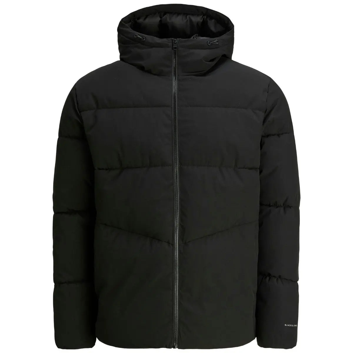 Duża męska kurtka pikowana z kapturem Jack &amp; Jones 12283873 czarna