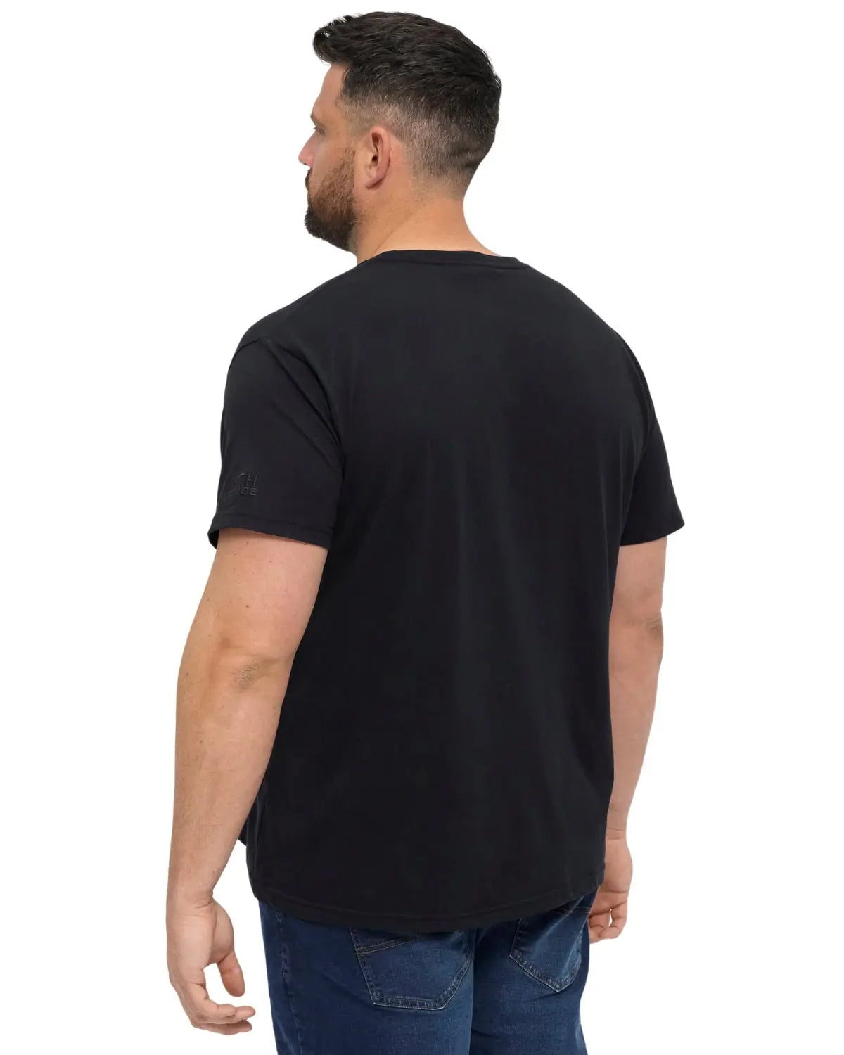 Duży męski gładki t-shirt North 56°4 99010-0099 czarny