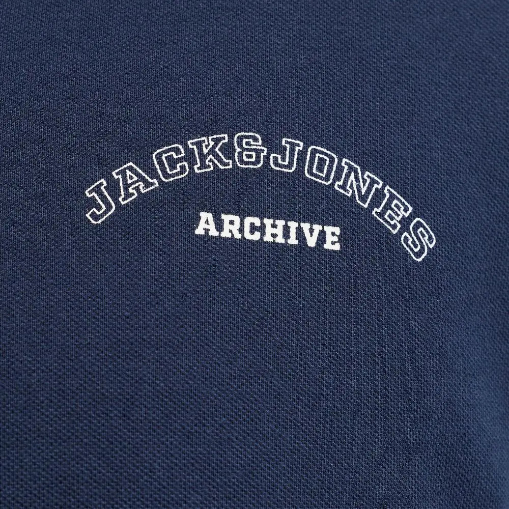 Duża męska polówka koszulka z kołnierzykiem Jack &amp; Jones 12295974 granatowa