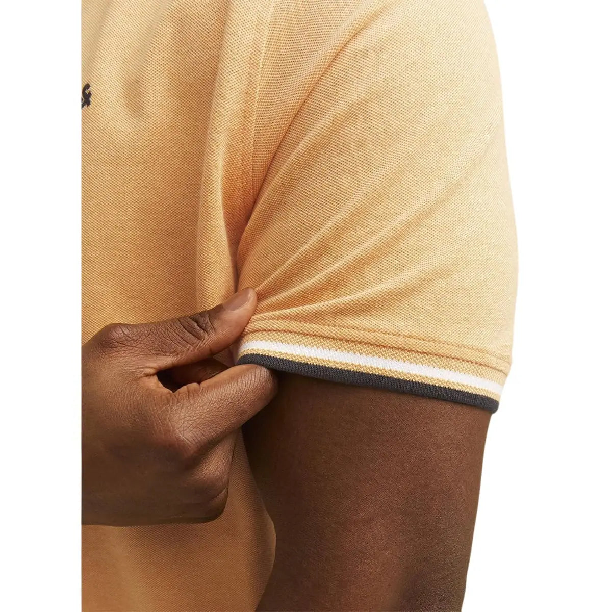 Duża męska polówka koszulka z kołnierzykiem Jack &amp; Jones 12143859 pomarańczowa