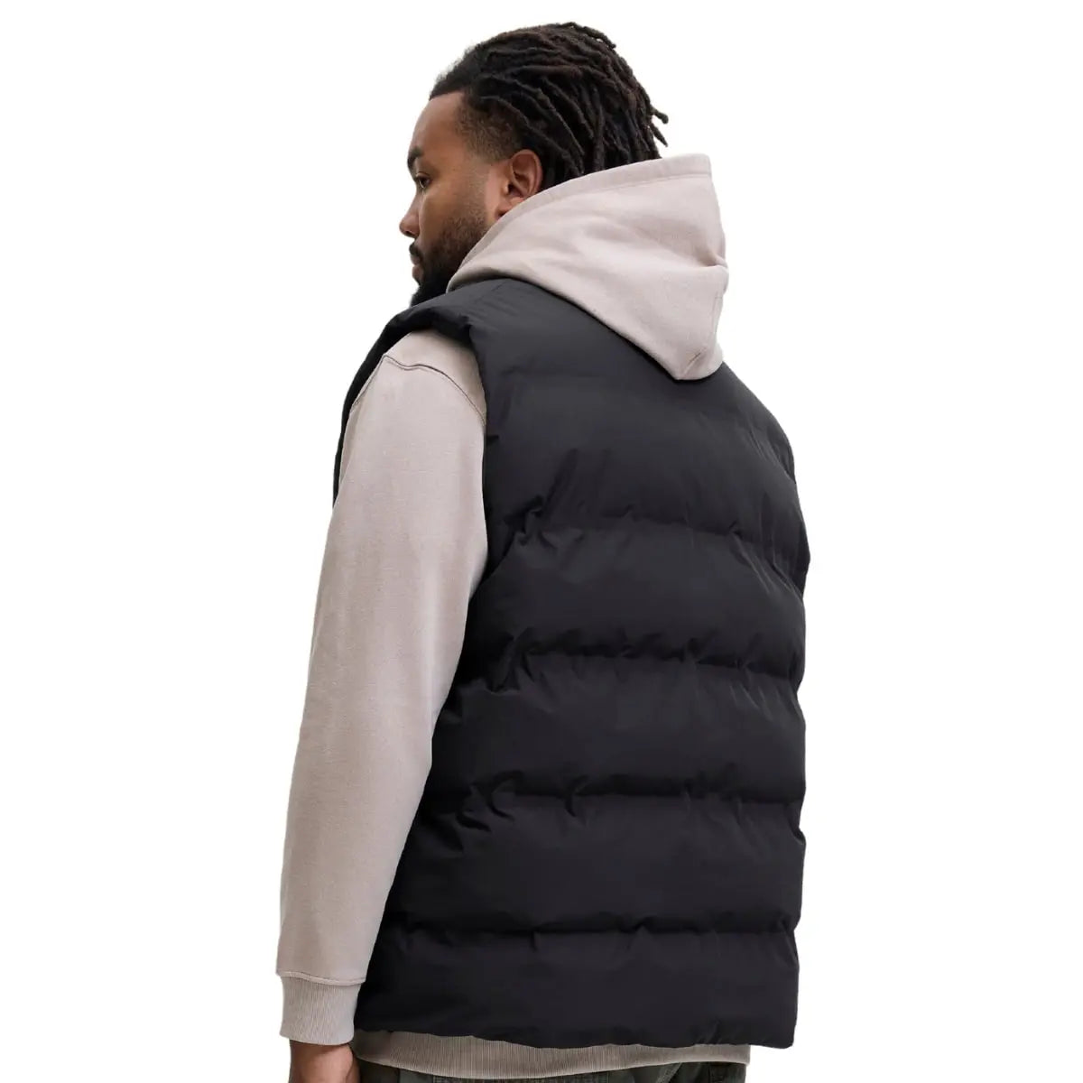 Duży męski bezrękawnik pikowany kamizelka ze stójką Jack &amp; Jones 12279427 czarna