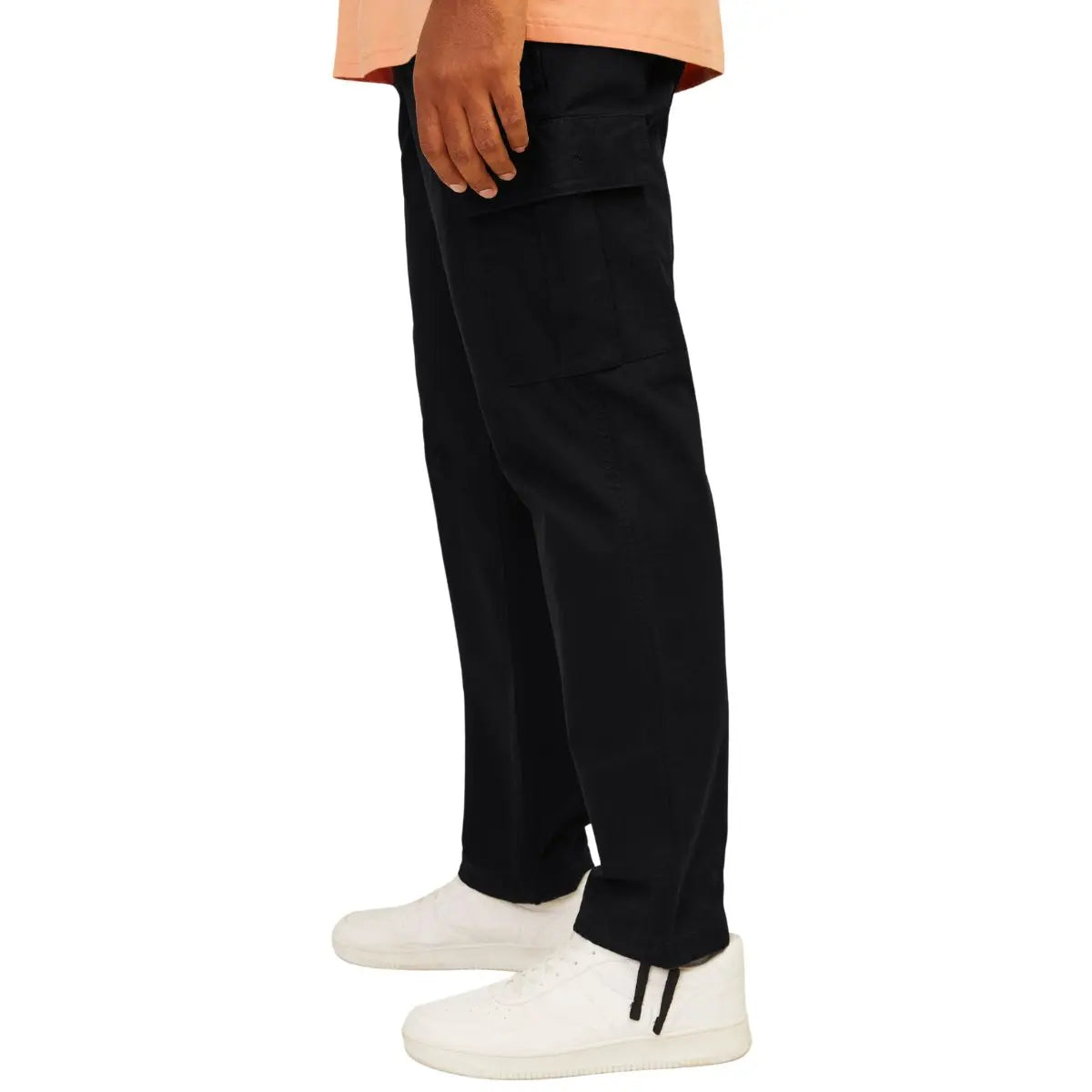 Duże męskie spodnie bojówki Jack &amp; Jones 12264152 czarne