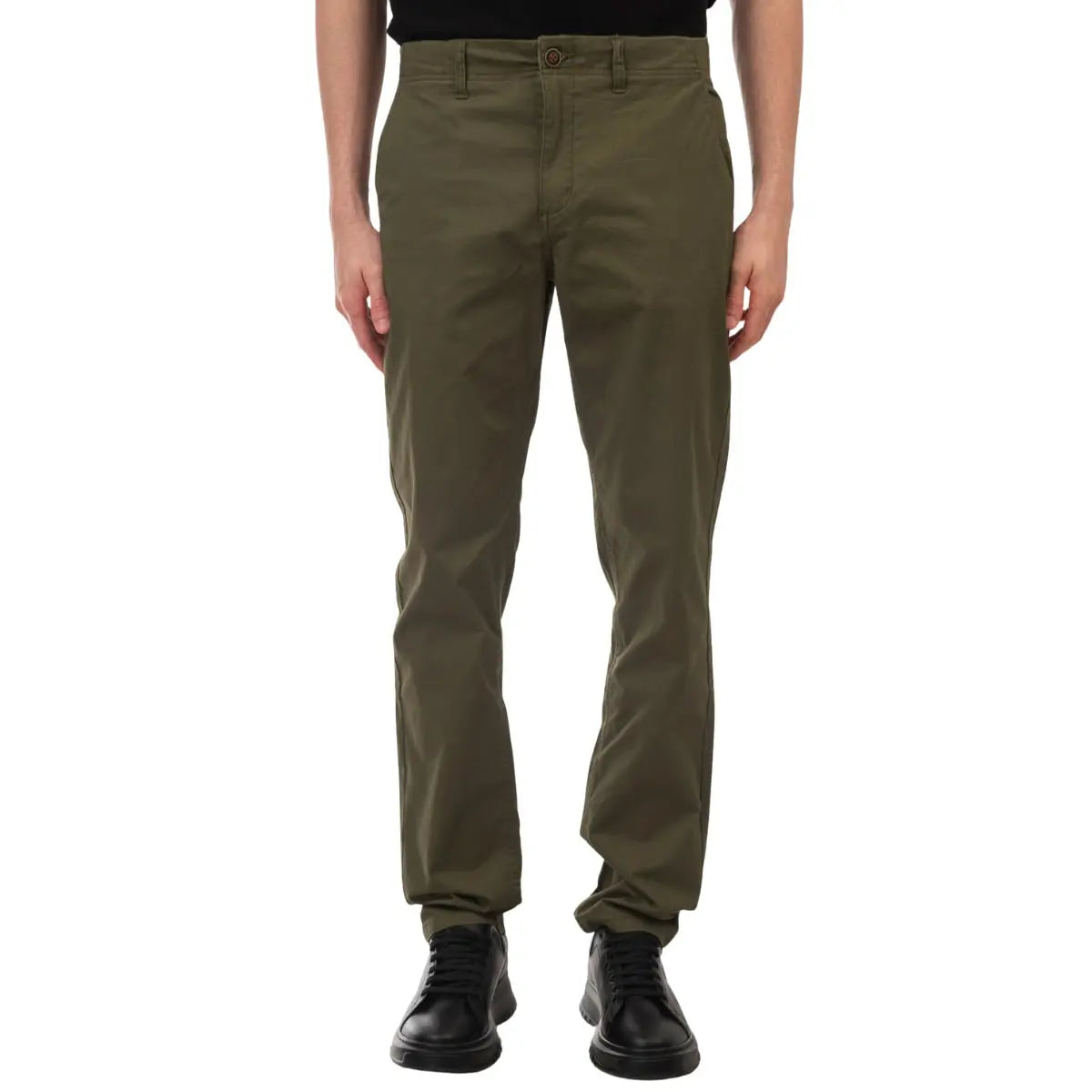 Duże męskie spodnie chinosy prosta nogawka Double Urban Outfitters CP-4040 khaki