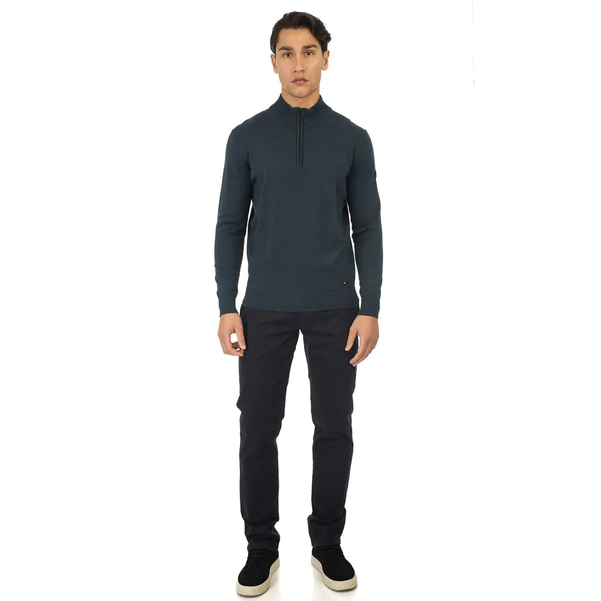 Duże męskie spodnie chinosy Double Urban Outfitters CP-4012 granatowe