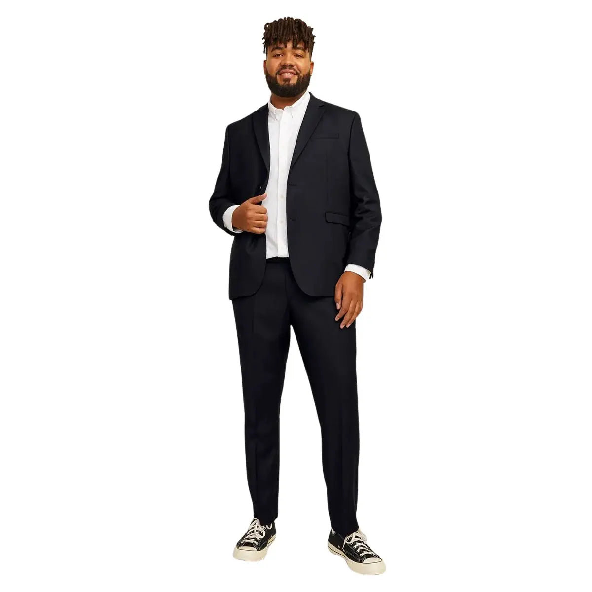 Duże męskie spodnie eleganckie Jack &amp; Jones 12263989 czarne