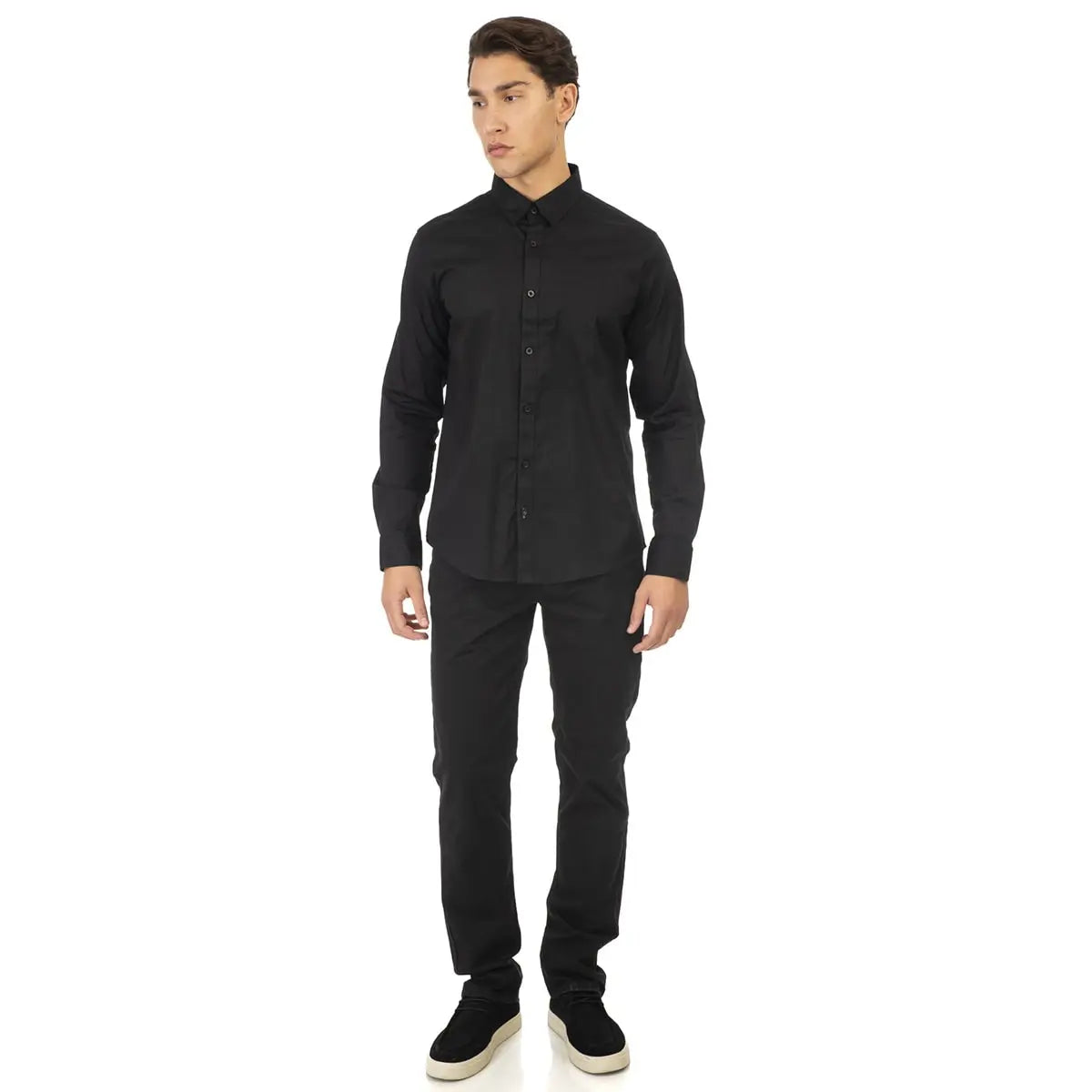 Duże męskie spodnie chinosy Double Urban Outfitters CP-4012 czarne
