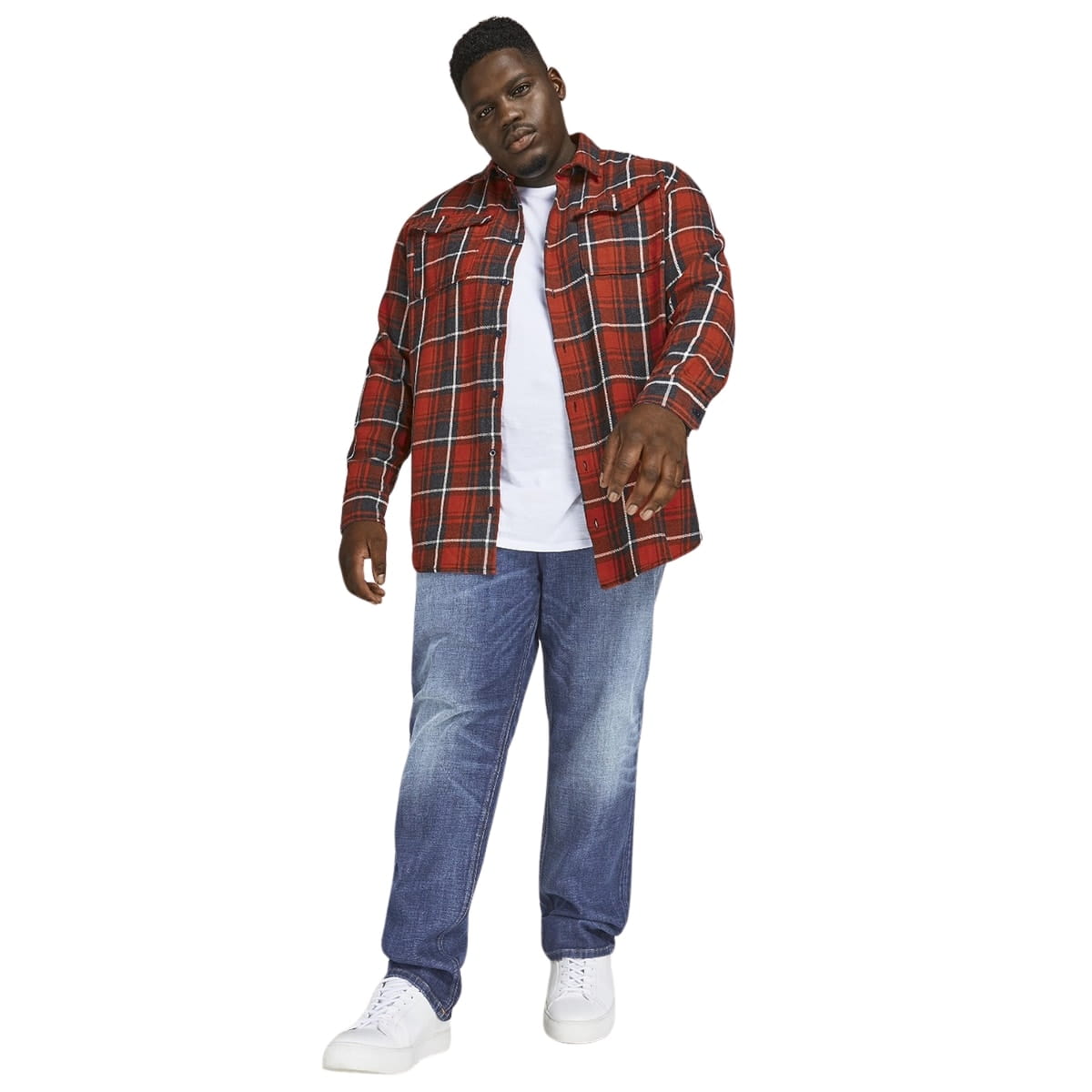 Duże męskie spodnie jeansowe Jack &amp; Jones 12188524 niebieskie