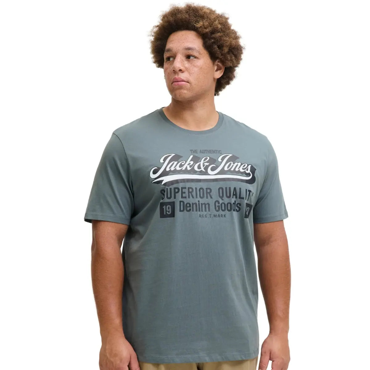 Duże męskie t-shirty z nadrukiem koszulki z krótkim rękawem 3 sztuki Jack &amp; Jones 12287820 multi