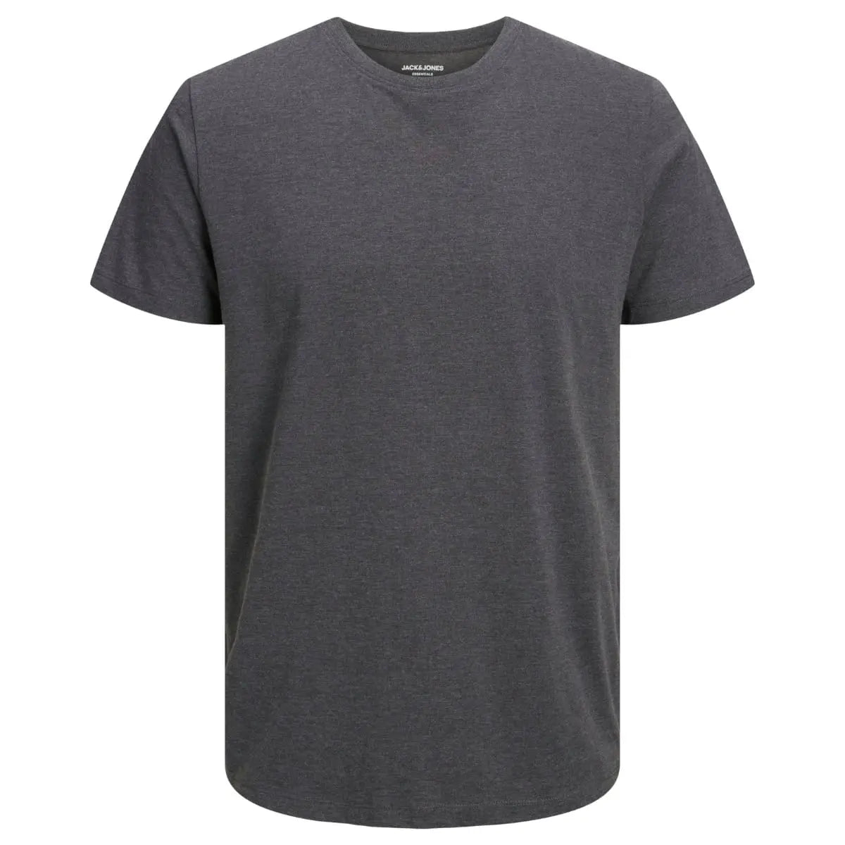 Duża męska koszulka z krótkim rękawem t-shirt gładki Jack &amp; Jones 12229640 ciemnoszary