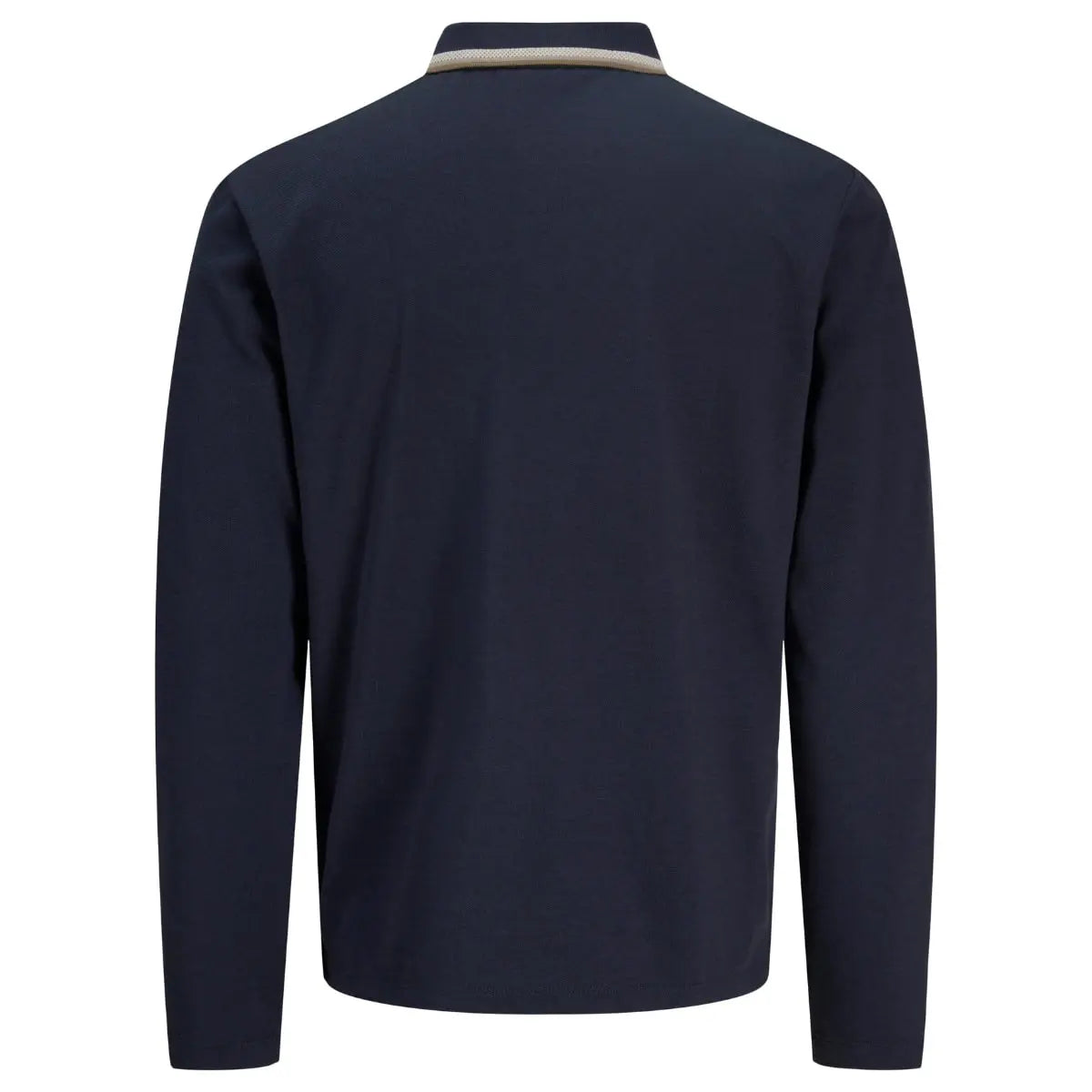 Duża męska koszulka polo z długim rękawem Jack &amp; Jones 12287555 granatowa