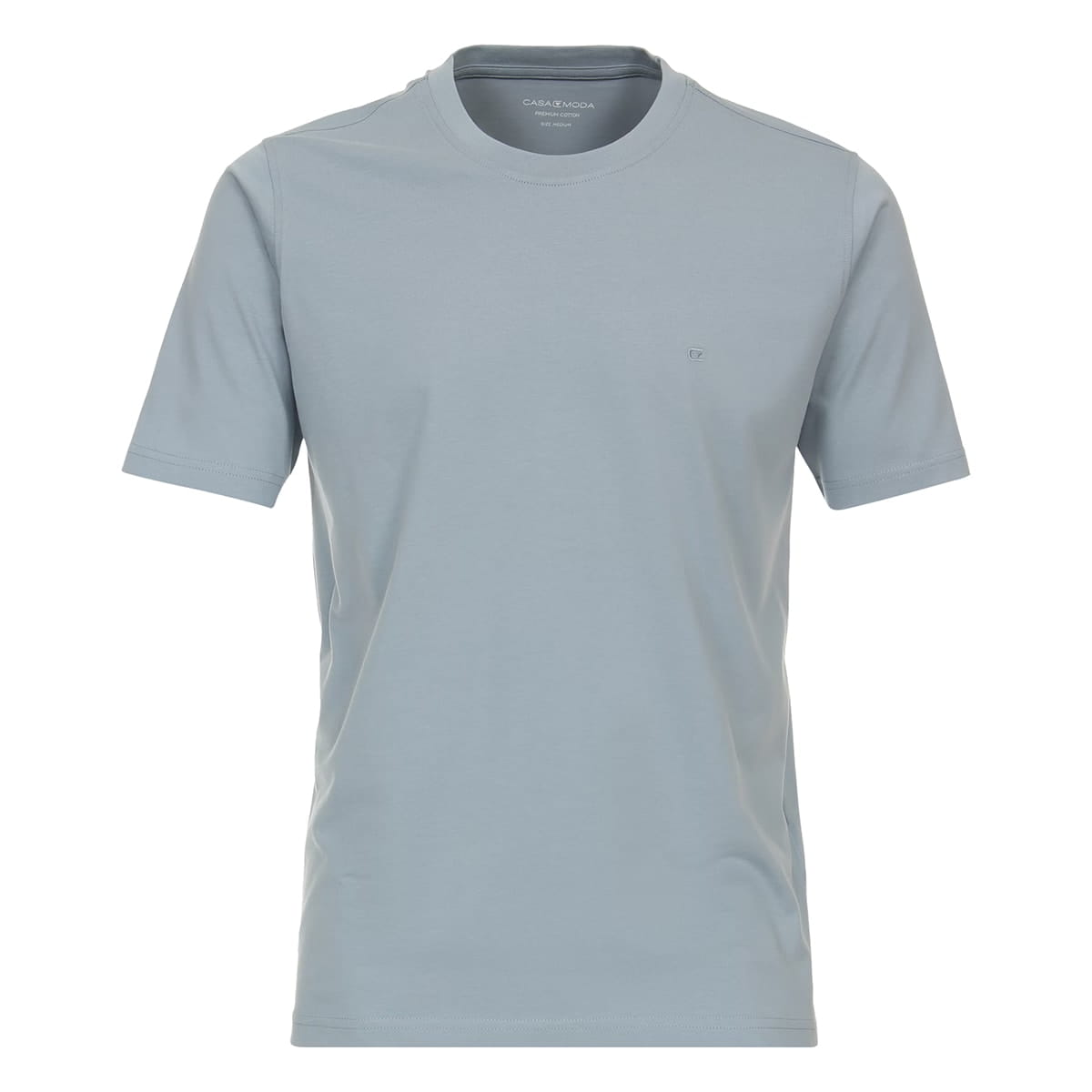 Duża męska koszulka gładka t-shirt Casa Moda 4200-130 szaroniebieski