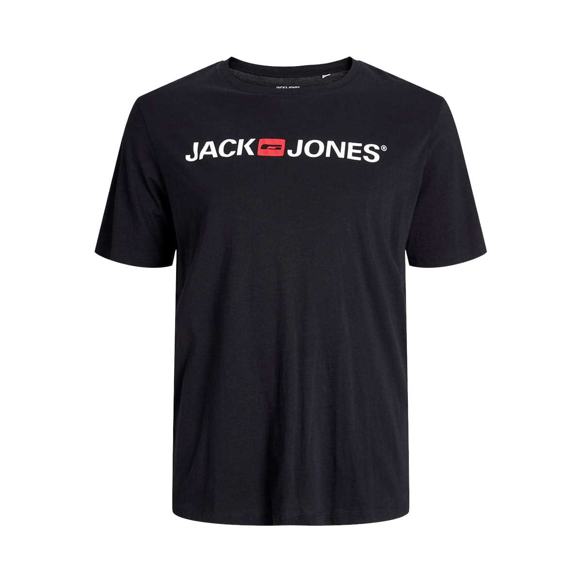 Duża męska koszulka z napisami t-shirt Jack &amp; Jones 12184987 czarny