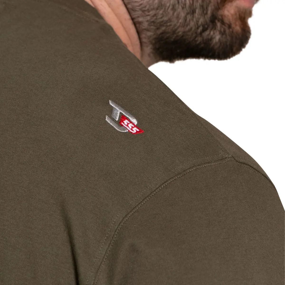 Duża męska koszulka t-shirt z nadrukiem Duke D555 Stockton khaki