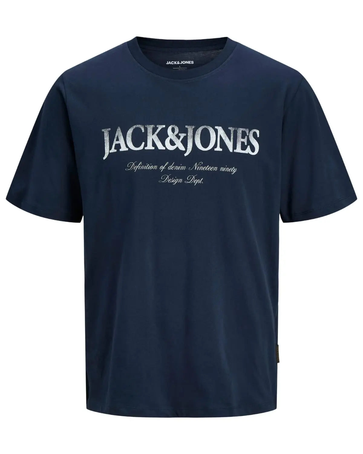 Duża męska koszulka t-shirt z nadrukiem Jack &amp; Jones 12295977 granatowy