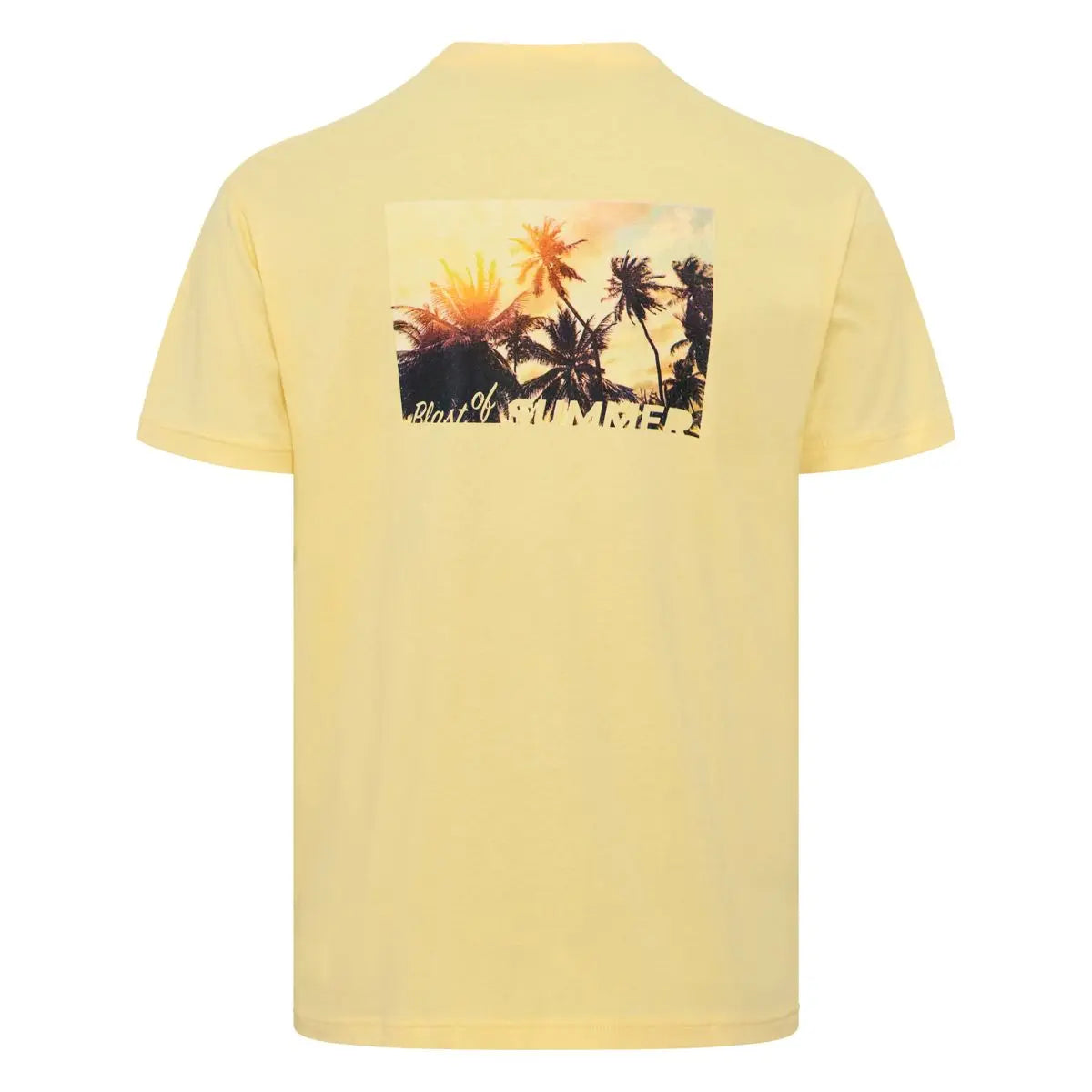 Duży męski T-shirt print na plecach koszulka z krótkim rękawem North Latitude 51320-0408 żółta