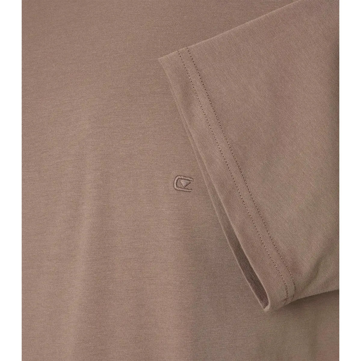 Duża męska koszulka gładka t-shirt Casa Moda 4200-625 jasnobrązowy