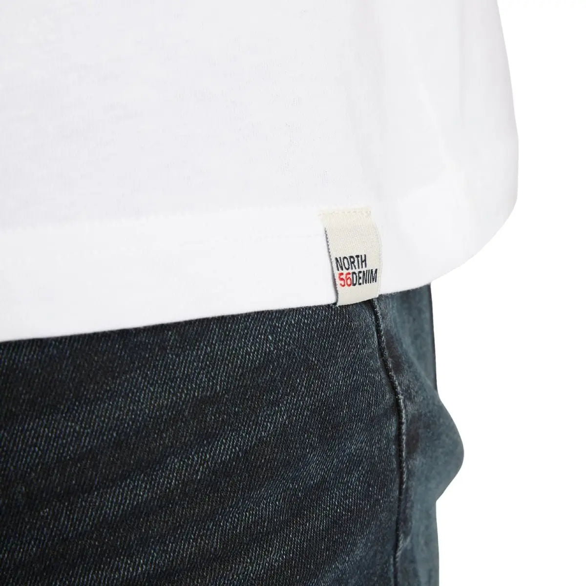 Duże gładkie koszulki męskie t-shirty z krótkim rękawem North Latitude 99110-0000 2-pak białe