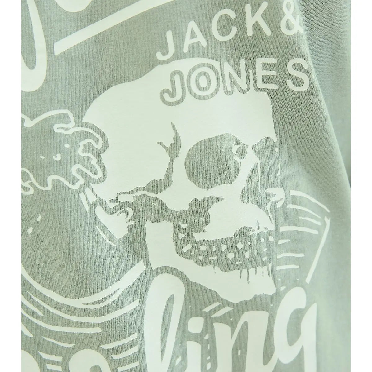 Duża męska koszulka t-shirt nadruk na plecach Jack &amp; Jones 12275741 zielony
