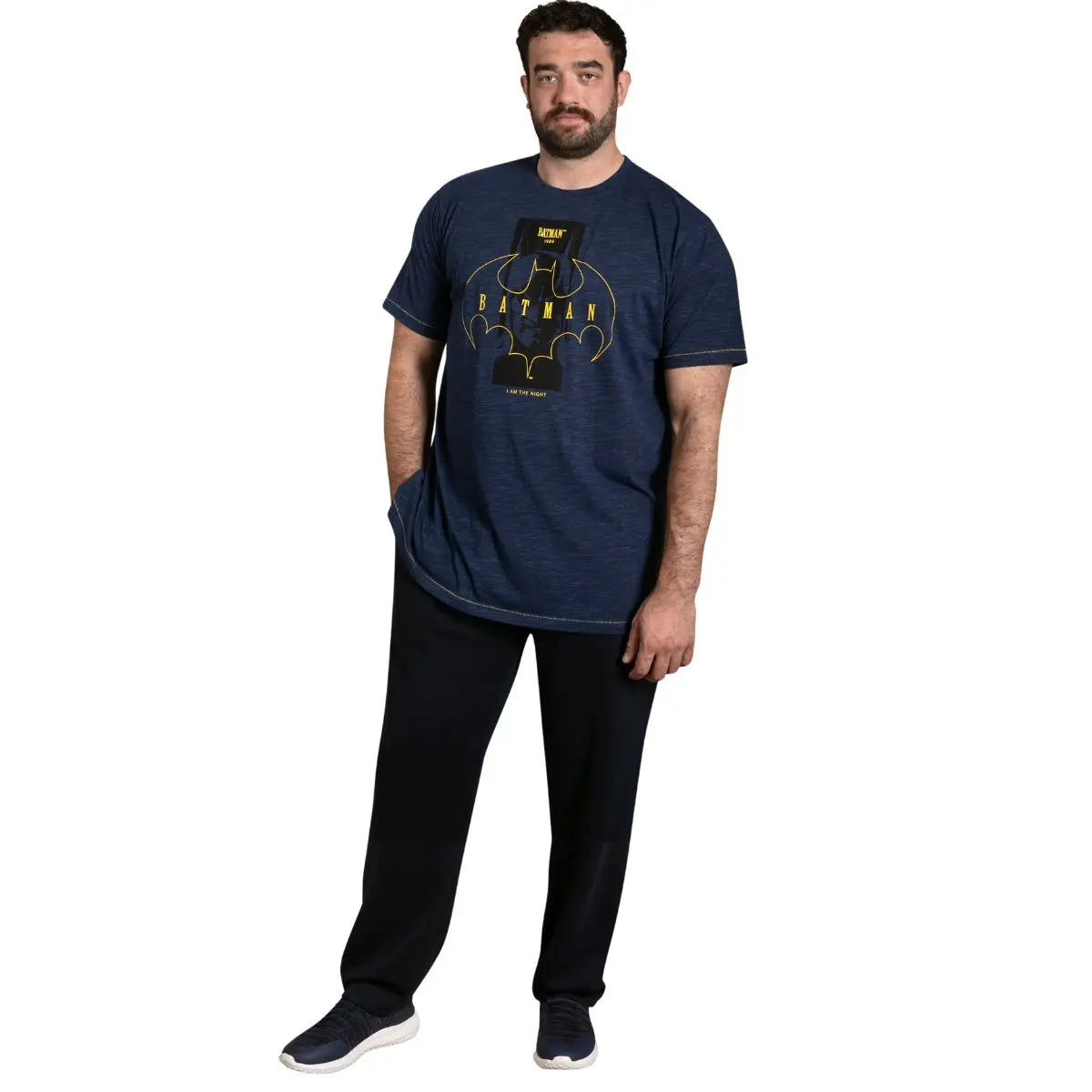 Duża męska koszulka t-shirt z nadrukiem Duke D555 Burnley granatowa