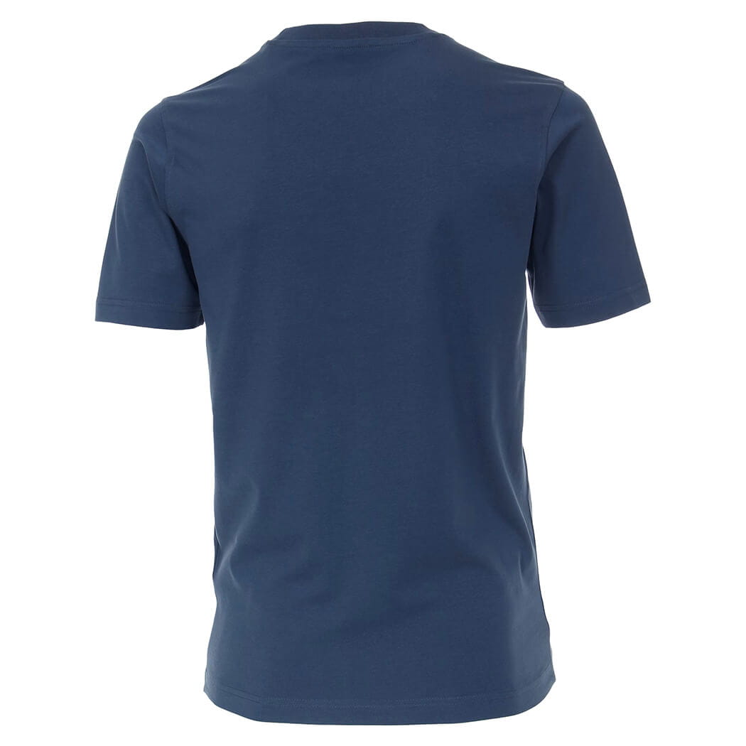 Duża męska koszulka gładka t-shirt Casa Moda 4200-125 ciemnoniebieski