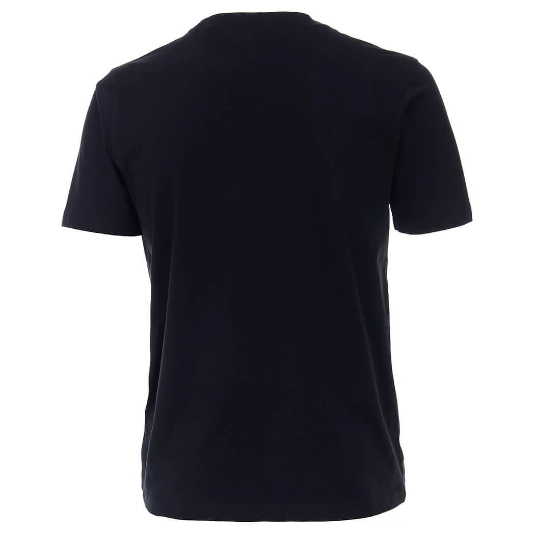 Duża męska koszulka gładka t-shirt Casa Moda 4200-105 granatowy