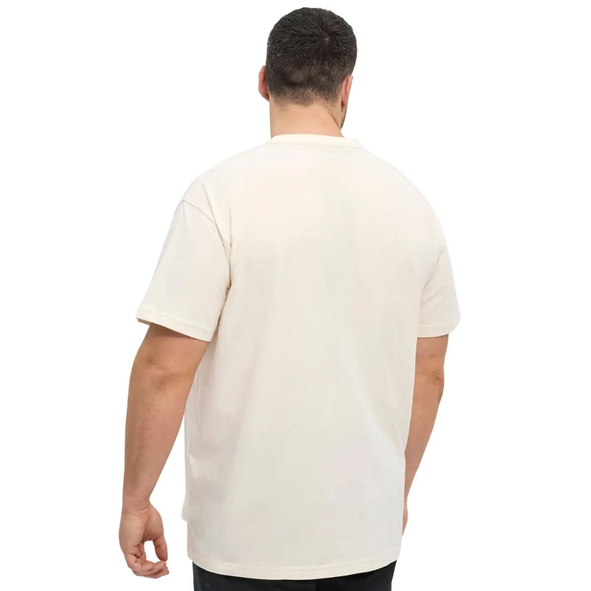 Duży męski t-shirt z nadrukiem koszulka z krótkim rękawem North Latitude  53112-0001 kremowa