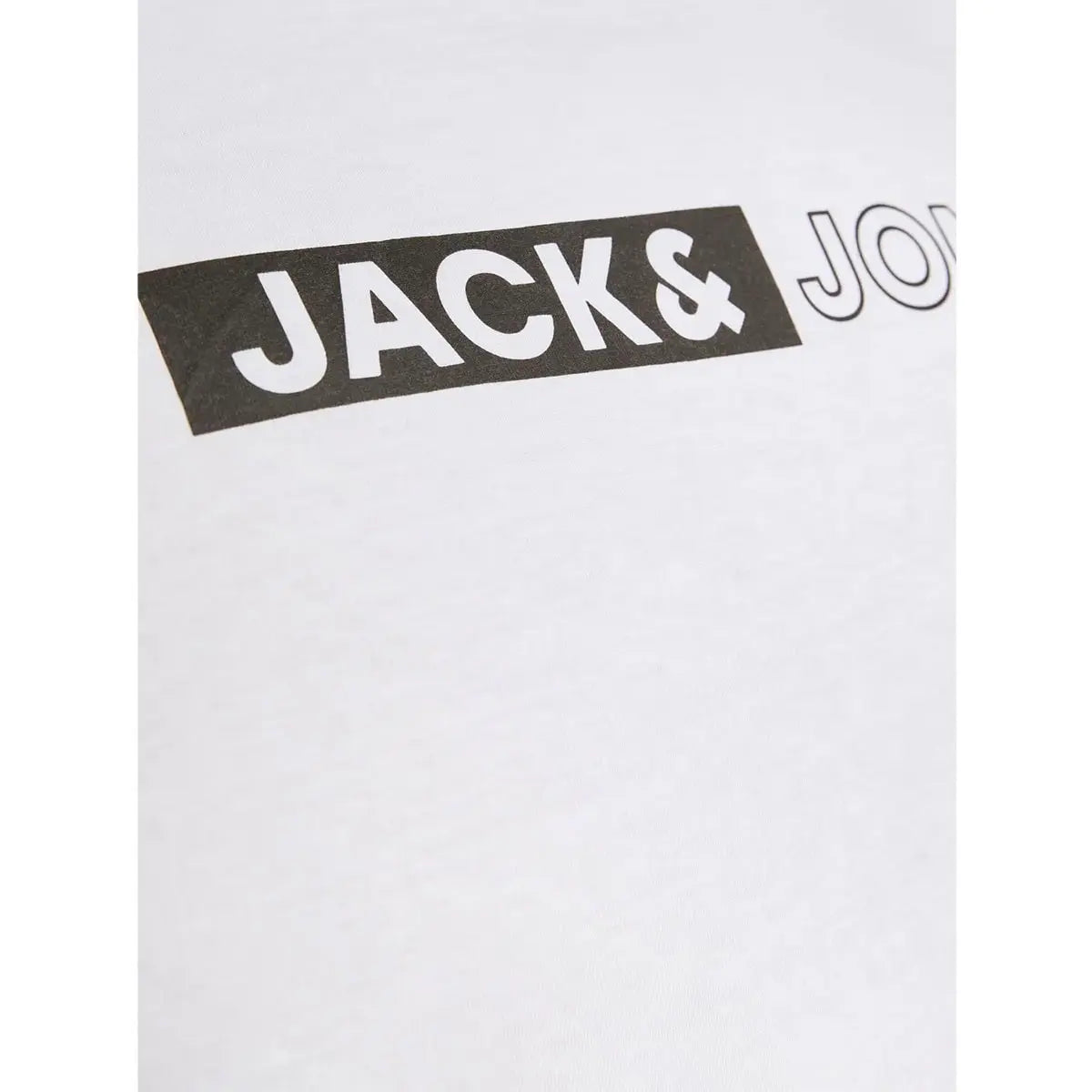 Duża męska koszulka z napisami t-shirt Jack &amp; Jones 12243630 biały