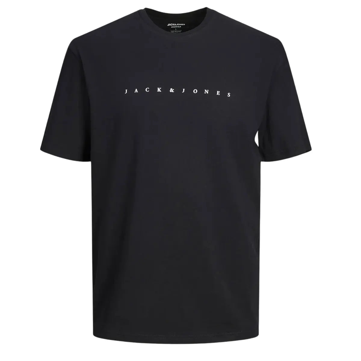 Duża męska koszulka z napisami t-shirt Jack &amp; Jones 12243625 czarny