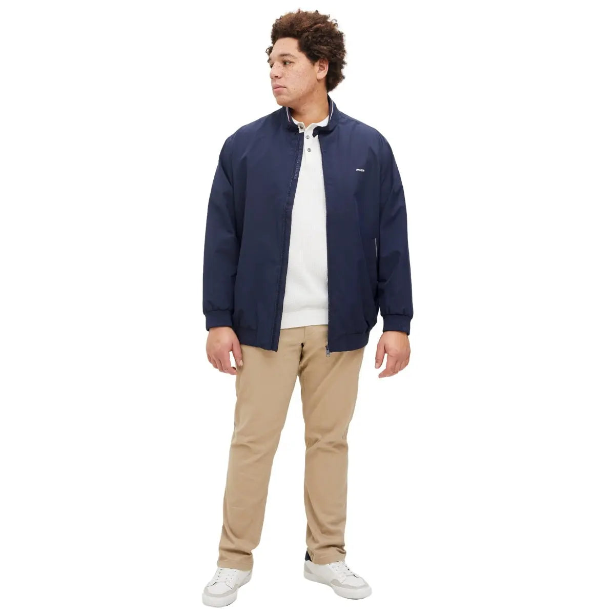 Duża męska kurtka bomberka przejściowa Jack &amp; Jones 12274672 granatowa