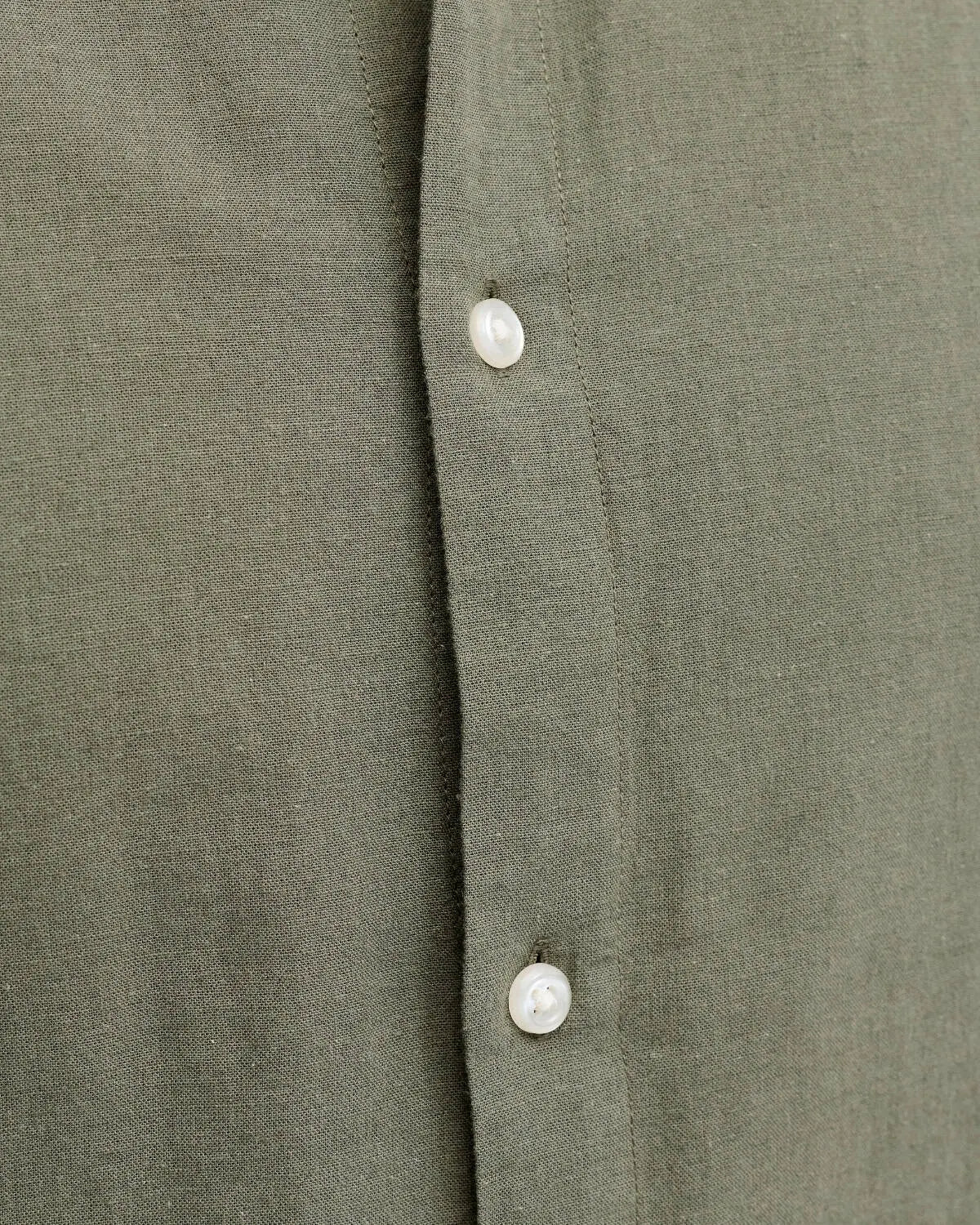 Duża męska koszula gładka lniana z długim rękawem stójka Jack &amp; Jones 12294544 khaki