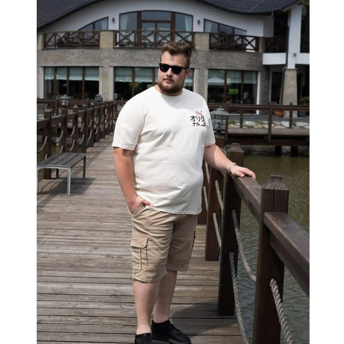 Duże męskie koszulki z krótkim rękawem t-shirt z dużym nadrukiem na plecach 3 sztuki Jack &amp; Jones 12285075 multi