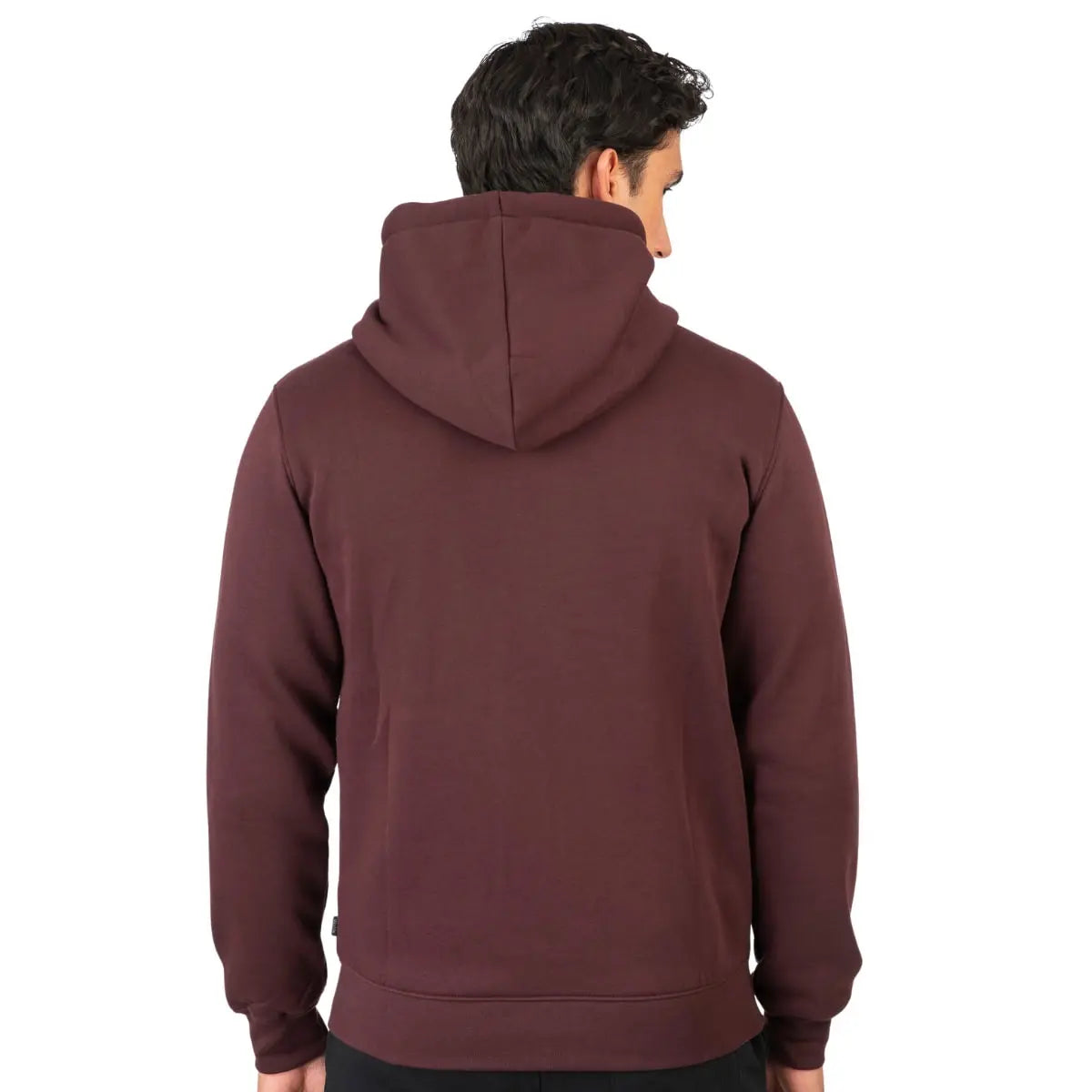 Duża męska rozpinana bluza z kapturem Double Urban Outfitters MTOP-1090 bordowa