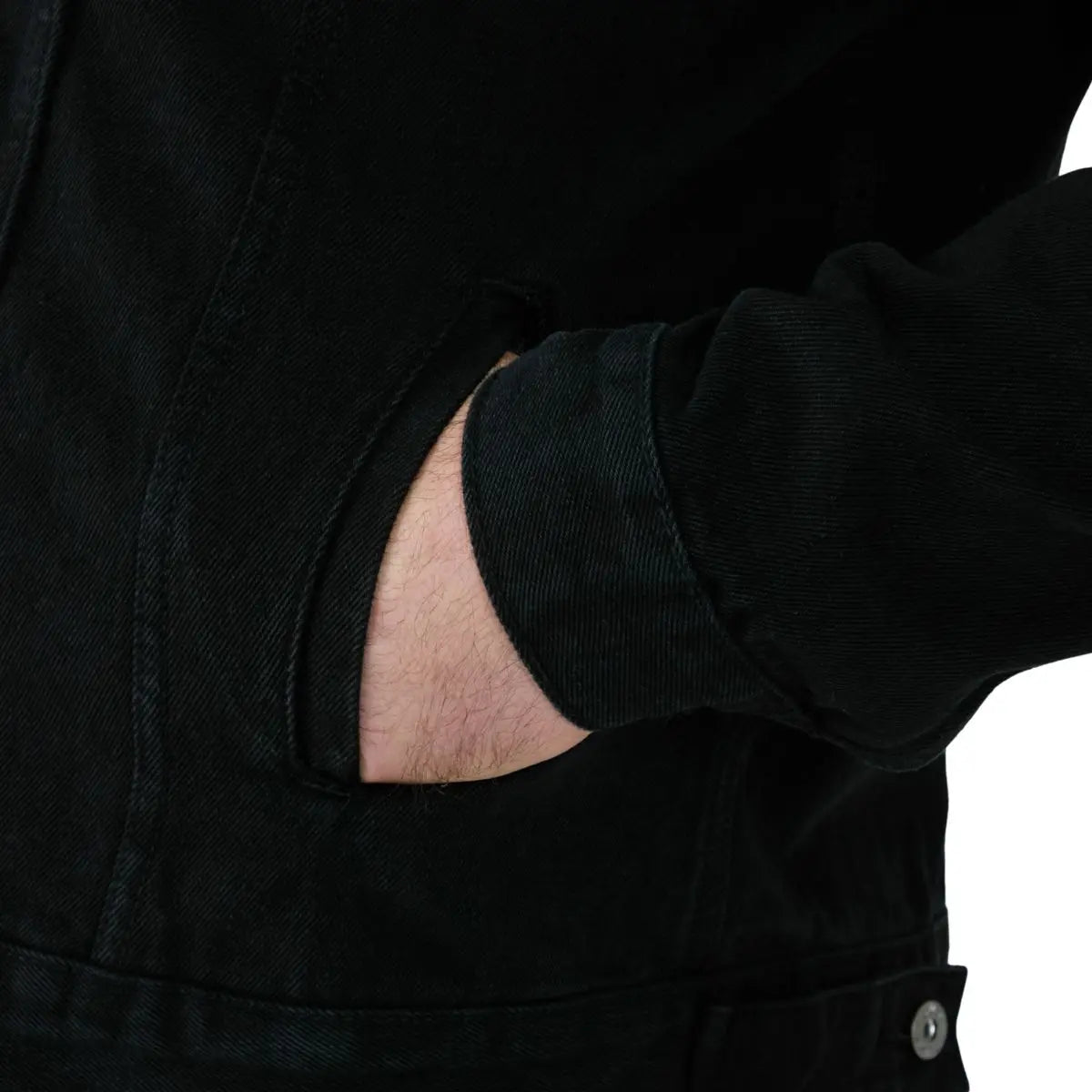 Duża kurtka jeansowa katana Duke Trucker czarna męska