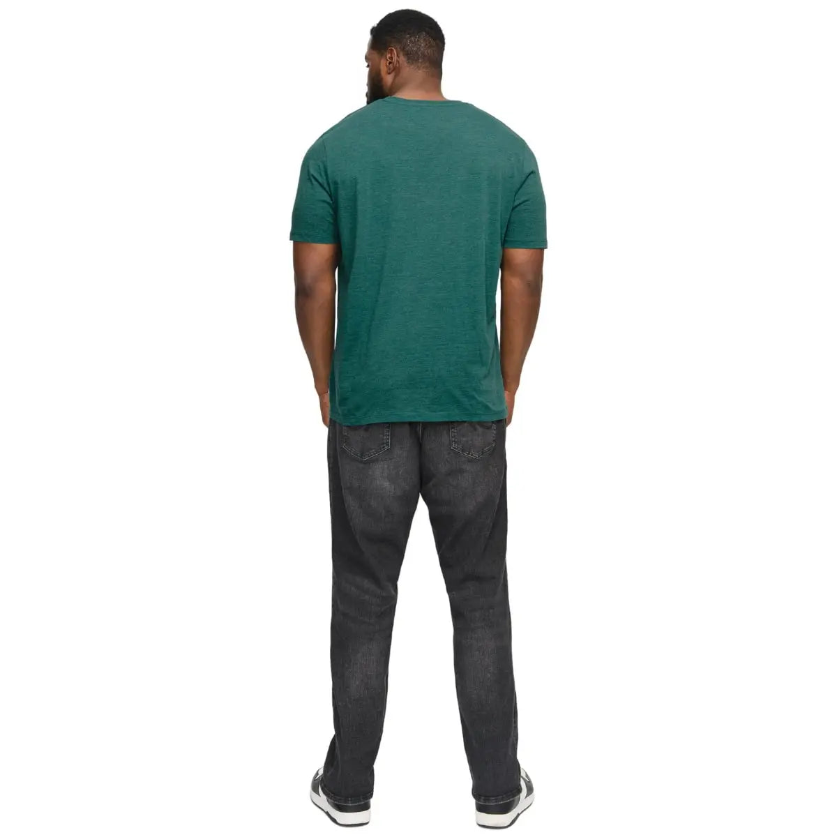 Duża męska koszulka z krótkim rękawem t-shirt gładki Jack &amp; Jones 12229640 morski