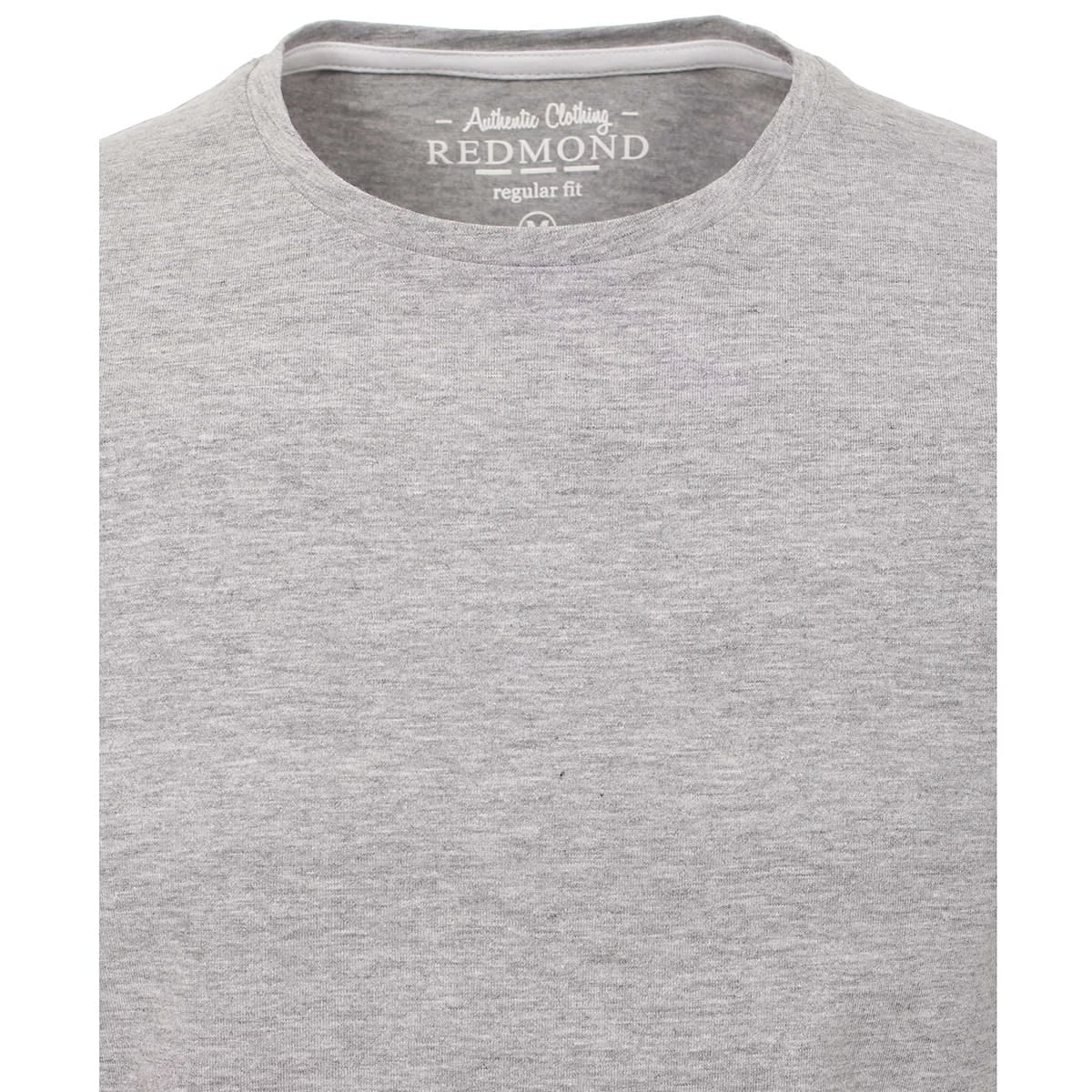 Duża męska gładka koszulka t-shirt Redmond 665-70 jasnoszara