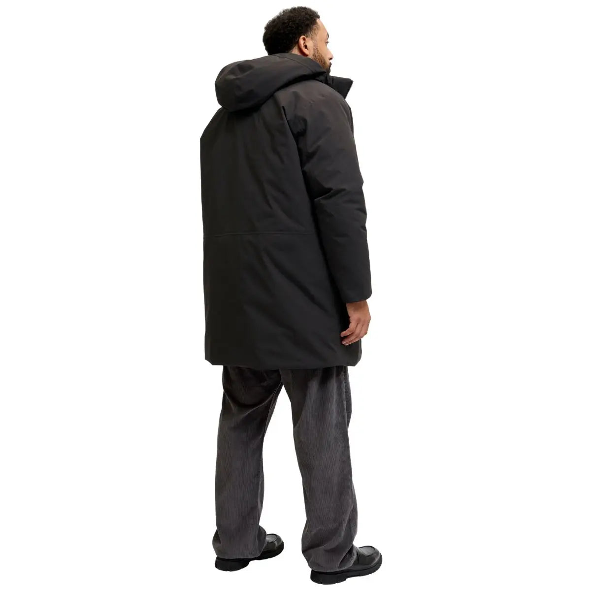 Duża męska kurtka z kapturem parka Jack &amp; Jones 12284372 czarna