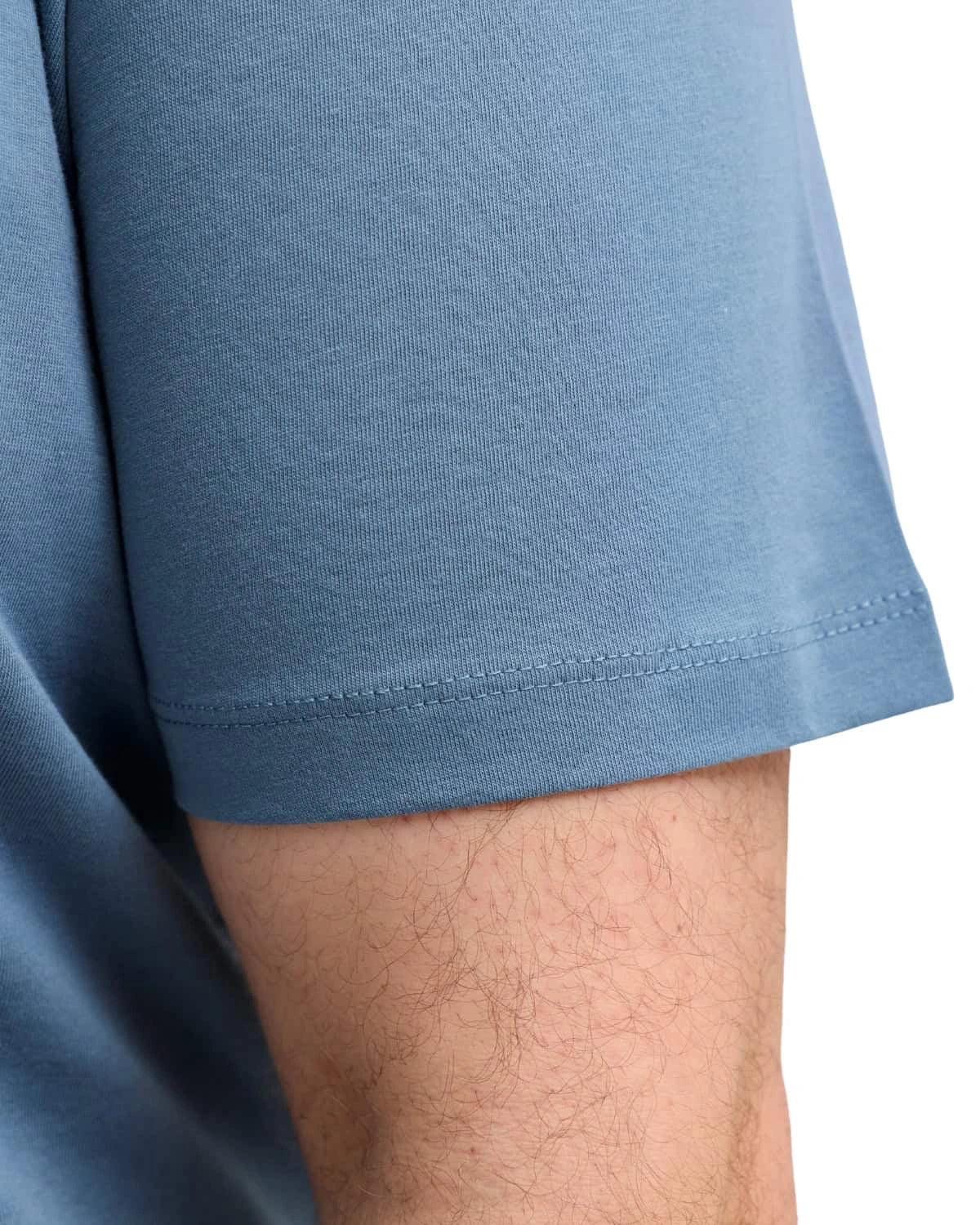 Duża męska koszulka z krótkim rękawem t-shirt gładki Jack &amp; Jones 12250623 niebieski