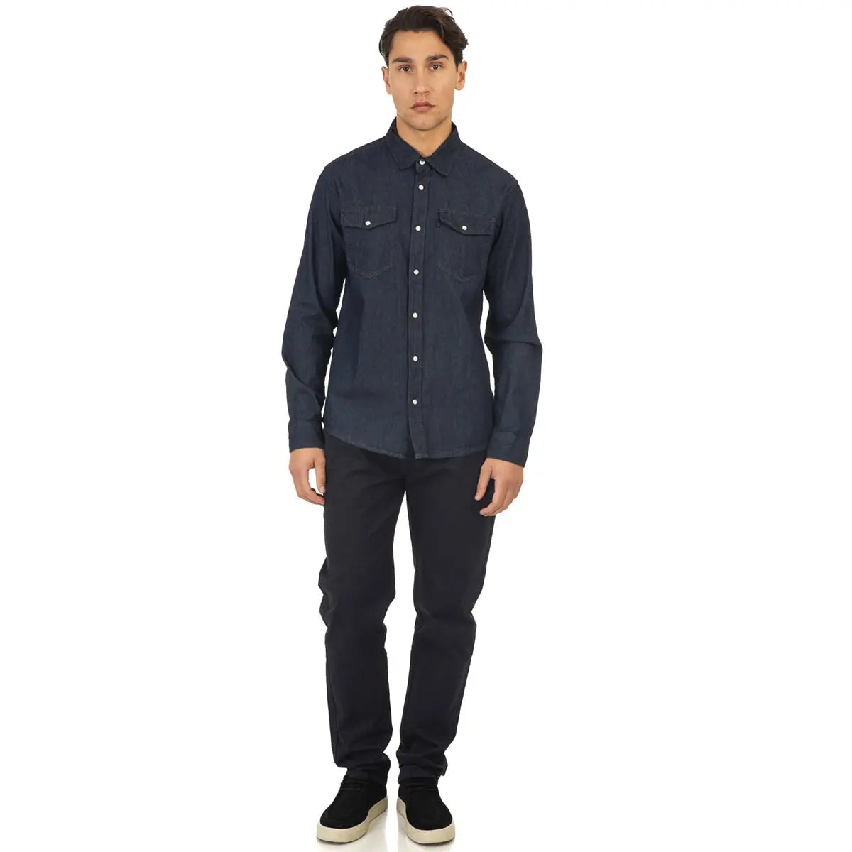 Duże męskie spodnie chinosy Double Urban Outfitters CP-4015 granatowe