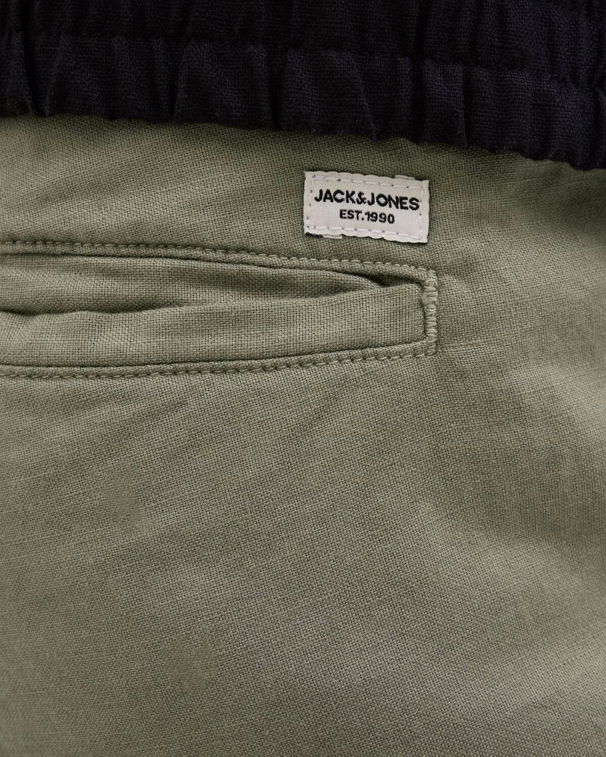 Duże męskie spodnie chinosy z lnem Jack &amp; Jones  12278698 zielone