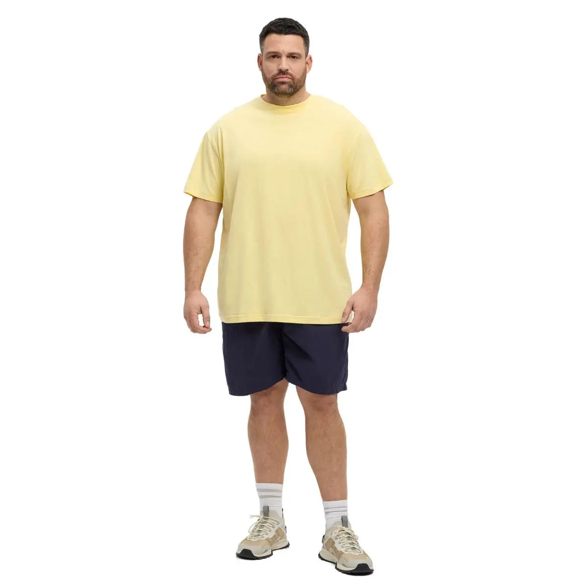 Duży męski T-shirt print na plecach koszulka z krótkim rękawem North Latitude 51320-0408 żółta